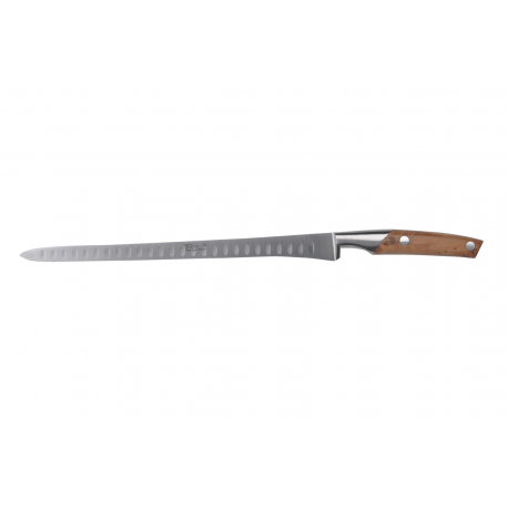 Alveolated salmon knife 30cm Le Thiers Cuisine juniper wood