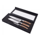 Le Thiers cooking knives 3pcs set - paring, santoku, chef 20