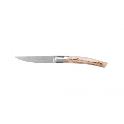 Couteau fermant 1 mitre, lame Sandvick 10cm, Le Thiers Pirou bois de cerf