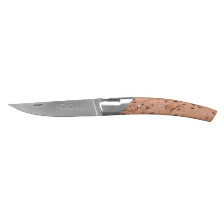 Le Thiers Pirou 1 bolster folding knife, 12cm Sandvick blade birch wood