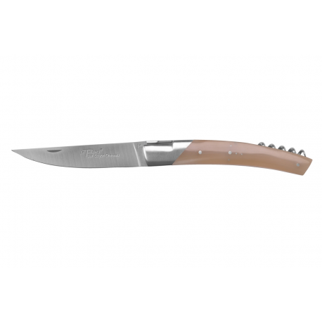 Couteau fermant mitre tire-bouchon, Sandvik 12cm, Le Thiers Pirou pointe de corne