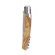 Le Thiers Pirou 1 bolster folding knife with corkscrew, 12cm Sandvick blade olive wood