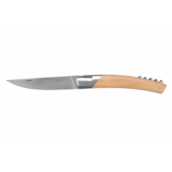 Le Thiers Pirou 1 bolster folding knife with corkscrew, 12cm Sandvick blade boxwood