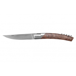 Le Thiers Pirou 1 bolster folding knife with corkscrew, 12cm Sandvick blade walnut wood