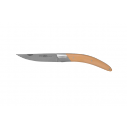 Stylver folding Knife, Sandvik blade, machine chiselling - Boxwood