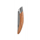 Stylver folding Knife, Sandvik blade, machine chiselling - olive wood