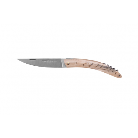 Stylver plain handle, corkscrew, Sandvik blade - Deer horn