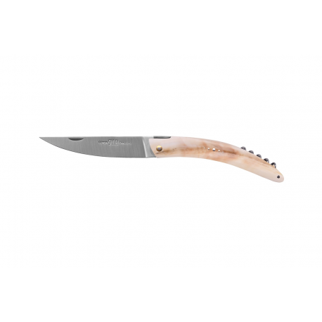 Stylver plain handle, corkscrew, Sandvik blade - Warthog ivory