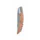 Stylver folding Knife, corckscrew Sandvik blade, machine chiselling - birch wood