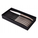 Set of 6 Laguiole Brasserie knives - Sand Paperstone