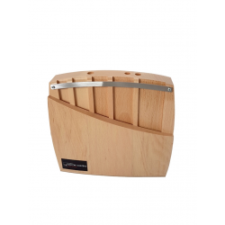 7 pieces beech wood block / stainless bar