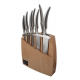 7 pieces beech wood block with suggestion of STYLVER Cuisine knives