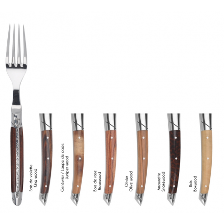 Set of 6 forks Le Thiers Prestige - Mixed woods group 1