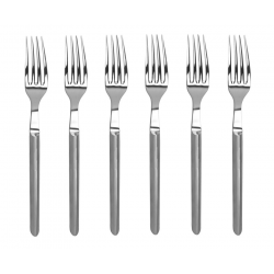 Set of 6 forks Le Thiers Prestige stainless steel brushed