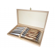 Set of 6 Laguiole Avantage knives juniper wood