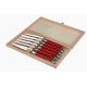 Coffret de 6 couteaux Laguiole Avantage - rouge uni
