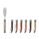 6 Fourchettes Laguiole Avantage bois assortis