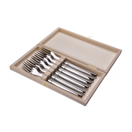 Set of 6 Laguiole Lasse G Avantage brilliant stainless steel forks