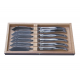 Set of 6 fish knives Laguiole Prestige brilliant stainless steel 