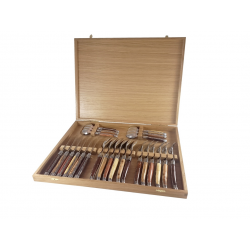 24 pcs cutlery set Laguiole Prestige - Mixed woods