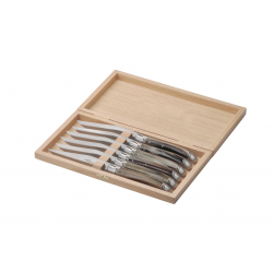 Set of 6 Laguiole Prestige knives - Cattle horn
