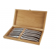 Coffret de 6 couteaux Laguiole tout inox Prestige brossé