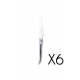 Set of 6 dessert knife Laguiole Prestige brilliant stainless steel 