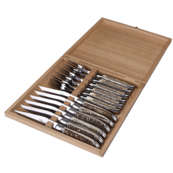 Ménagère 12 pièces Laguiole Prestige - 6 bois de cerf