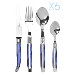 Laguiole Avantage 24pcs cutlery set - Midnight blue