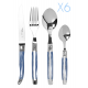 Ménagère 24pcs Laguiole Avantage - Bleu lavande