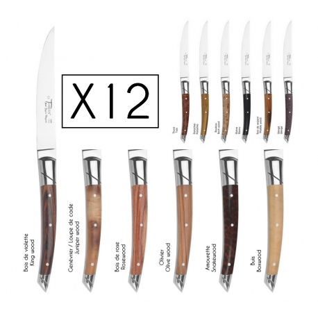 Set of 6 knives Le Thiers Prestige - 12 Mixed woods