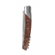 Le Thiers Pirou 1 bolster folding knife with corkscrew, 12cm Sandvick blade stabilised beech wood