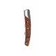 Le Thiers Pirou 1 bolster folding knife, 10cm Sandvick blade, stabilised beech wood