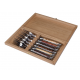 Coffret de 6 fourchettes dessert Laguiole Prestige - Bois assortis