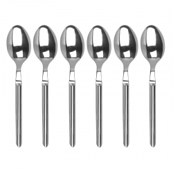 Set of 6 table spoons Le Thiers Prestige stainless steel brilliant