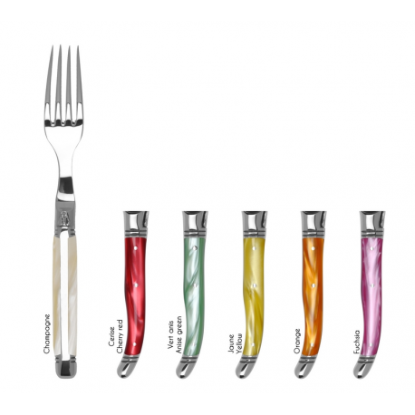 6 fourchettes table Laguiole Avantage - Coloris assortis