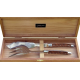 2pcs fish serving set - tuya wood