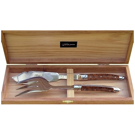 2pcs fish serving set - tuya wood