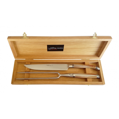 Laguiole Prestige knives Chef's carving set - Cattle horn