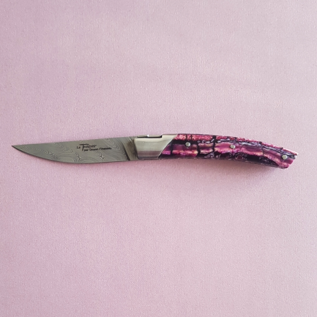 Special edition Le Thiers Pirou 10cm damascus mammoth molar PURPLE