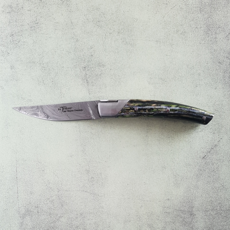 Special edition Le Thiers Pirou 10cm damascus mammoth molar GREEN