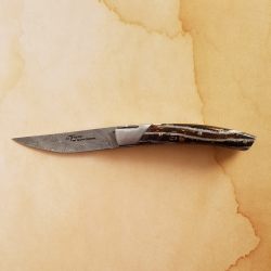 Special edition Le Thiers Pirou 10cm damascus mammoth molar BROWN